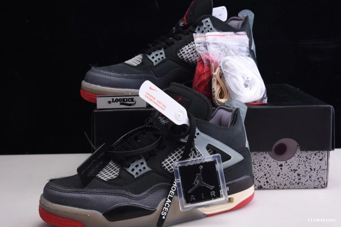 CV9388-001 x 4 Retro Off White Air Jordan Bred 0804
